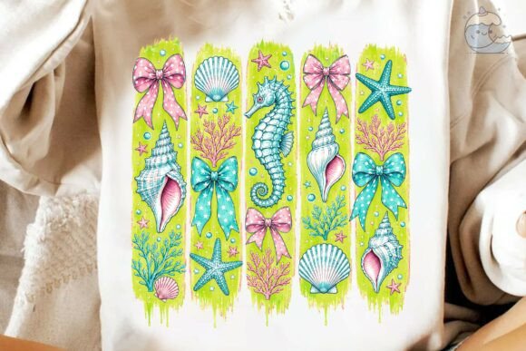 Download Coastal Seashell Bow Brush Strokes PNG - Stroke Collection
