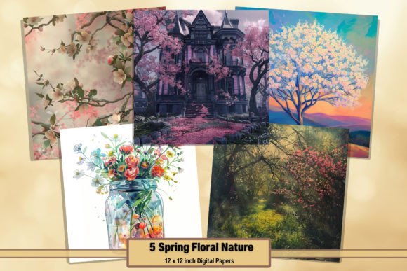 Download Spring Floral Nature Digital Papers 86 - Premium Resources