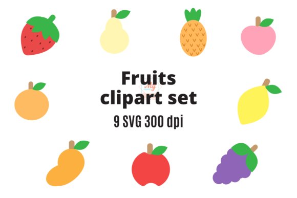 Download Fruits Clipart Svg Set - Fruits clipart svg Collection