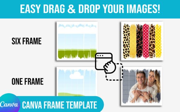 Download Brushstrokes Canva Frame Template - Stroke Collection